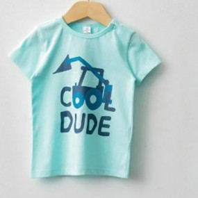LC WِAIKIKI baby Bicycle Collar Short Sleeve Printed Cotton Baby Boy Pajama Set