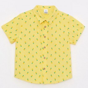 LCW baby Short Sleeve Printed Cotton Baby Boy Shirt